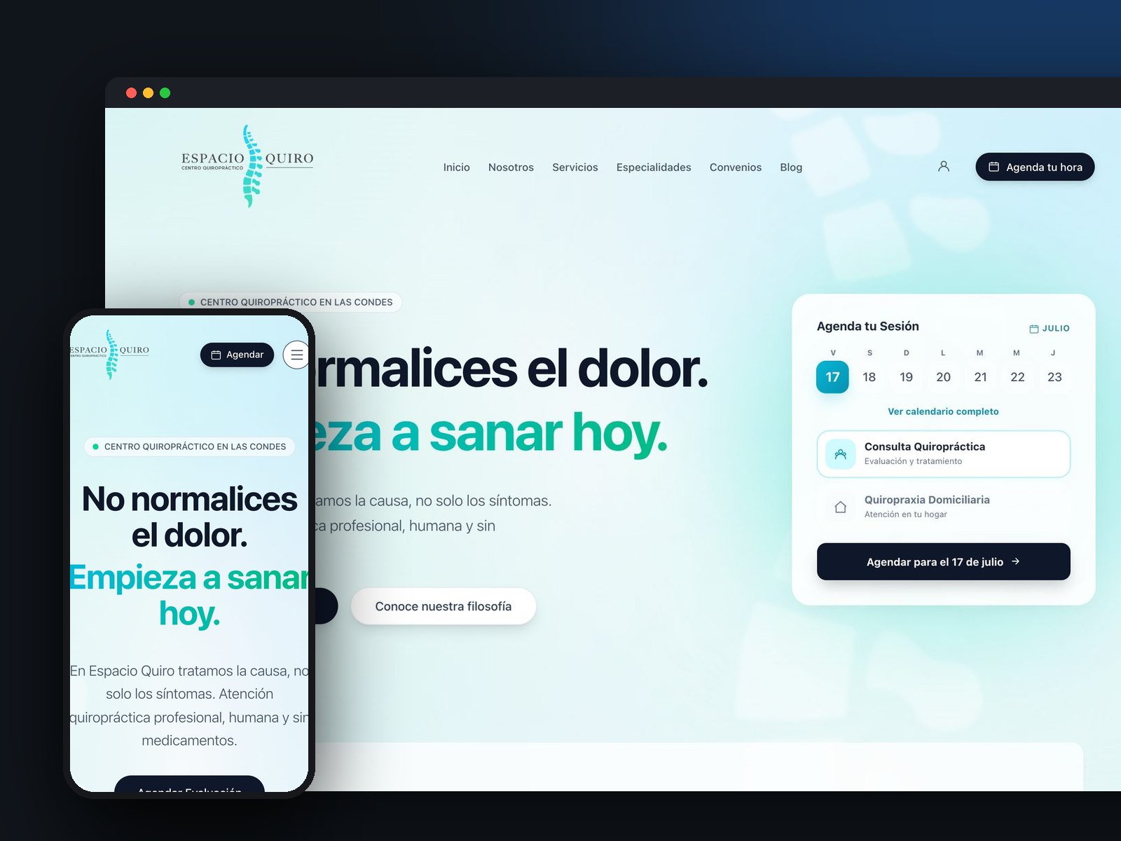 Sitio web con agenda de horas en línea